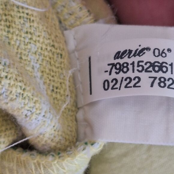 Aerie Jacquard Shorts Green Yellow Boho Hi-Rise Drawcord Waist 100% Cotton Baggy - Picture 15 of 15